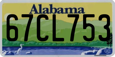 AL license plate 67CL753