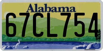 AL license plate 67CL754