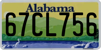 AL license plate 67CL756