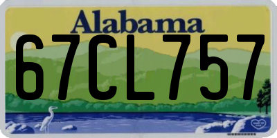 AL license plate 67CL757