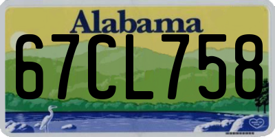 AL license plate 67CL758