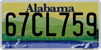 AL license plate 67CL759