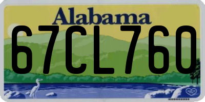 AL license plate 67CL760