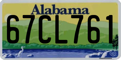 AL license plate 67CL761