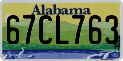 AL license plate 67CL763
