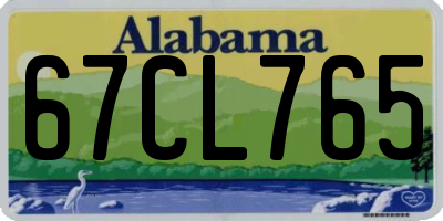 AL license plate 67CL765