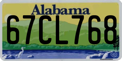 AL license plate 67CL768