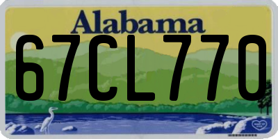AL license plate 67CL770