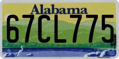 AL license plate 67CL775