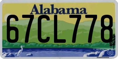 AL license plate 67CL778