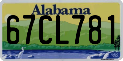 AL license plate 67CL781