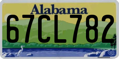 AL license plate 67CL782