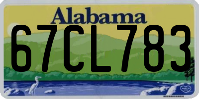 AL license plate 67CL783
