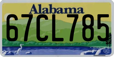 AL license plate 67CL785