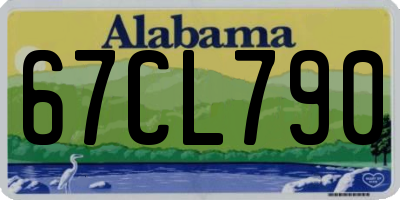 AL license plate 67CL790