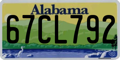 AL license plate 67CL792