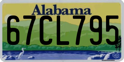AL license plate 67CL795