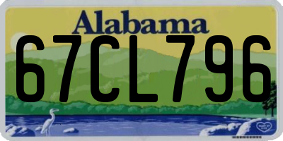 AL license plate 67CL796