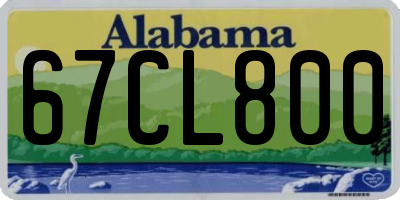 AL license plate 67CL800