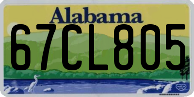 AL license plate 67CL805