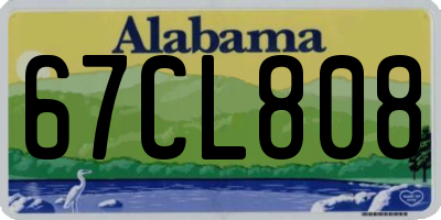 AL license plate 67CL808