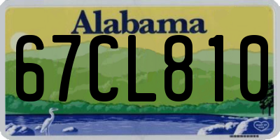 AL license plate 67CL810