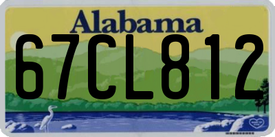 AL license plate 67CL812