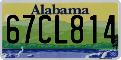 AL license plate 67CL814