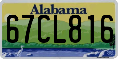 AL license plate 67CL816