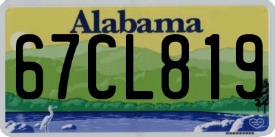 AL license plate 67CL819