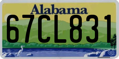 AL license plate 67CL831