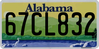 AL license plate 67CL832