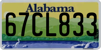 AL license plate 67CL833