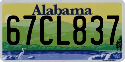 AL license plate 67CL837