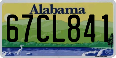 AL license plate 67CL841