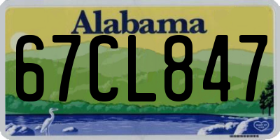 AL license plate 67CL847