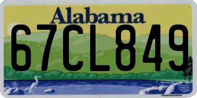 AL license plate 67CL849