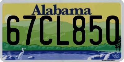 AL license plate 67CL850