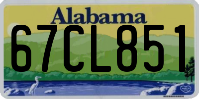 AL license plate 67CL851