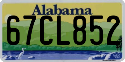 AL license plate 67CL852