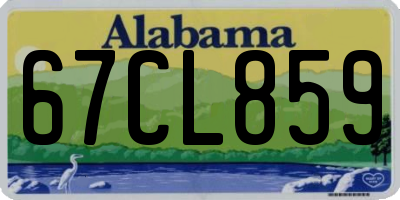 AL license plate 67CL859