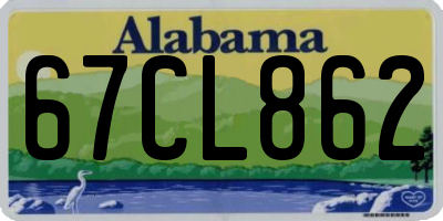 AL license plate 67CL862