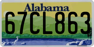 AL license plate 67CL863