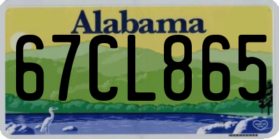 AL license plate 67CL865