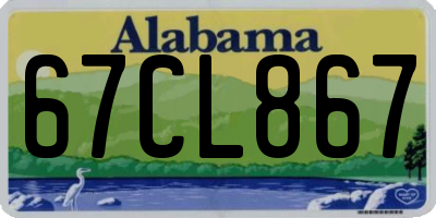 AL license plate 67CL867