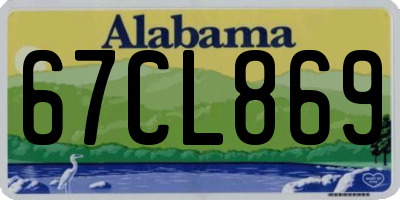 AL license plate 67CL869