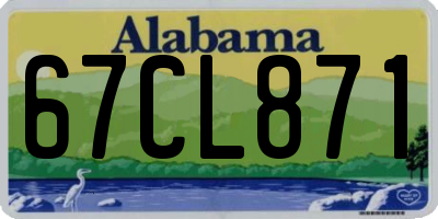 AL license plate 67CL871