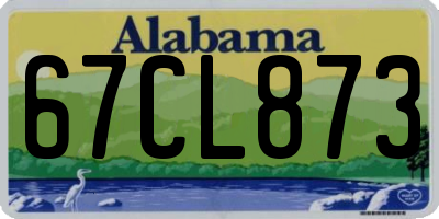 AL license plate 67CL873