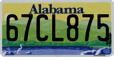 AL license plate 67CL875