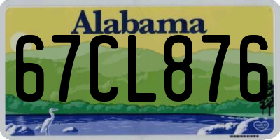 AL license plate 67CL876